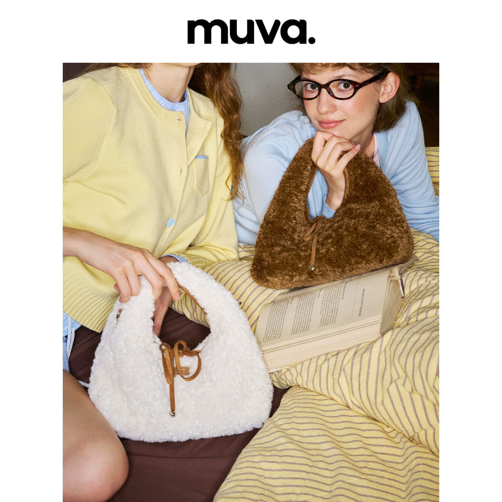 MUVA Cute Casual Plush Tote Bag