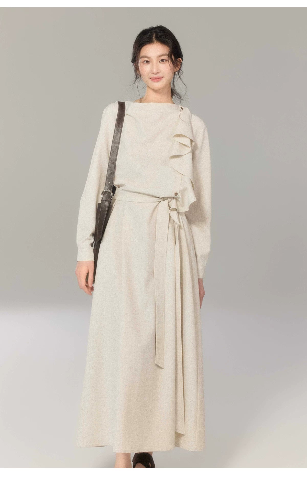 TYANG Ruffle Side Strap Dress
