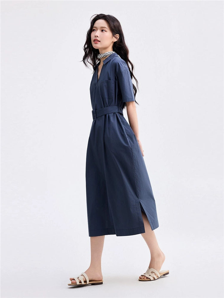 Giordano Commuter Belt V-lapel Dress