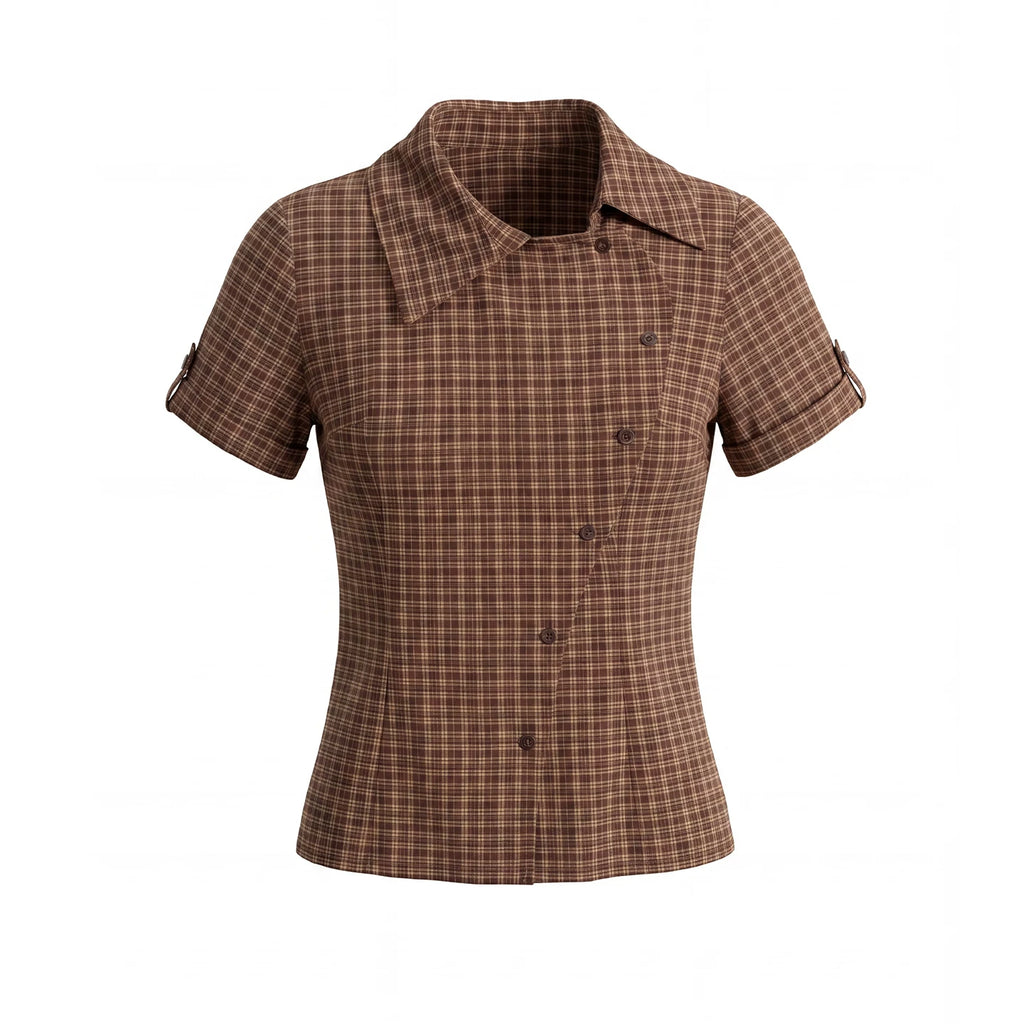 JIKOO Waist Slim Lapel Shirt