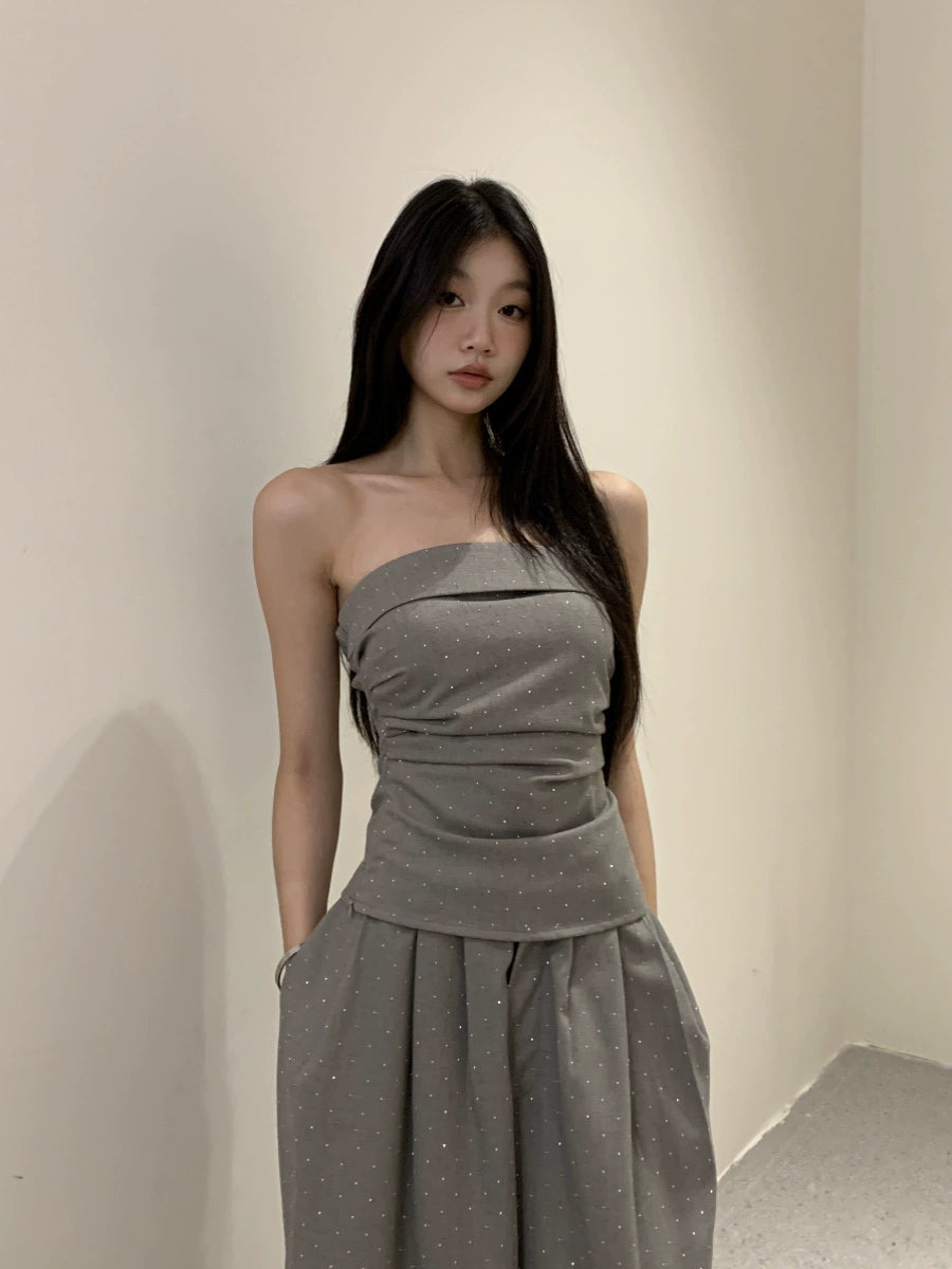 WITHMIN Slim Loose Drape Straight Casual Pants