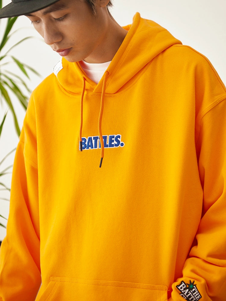 Battles Embroidered Cotton Terry Hooded Sweater