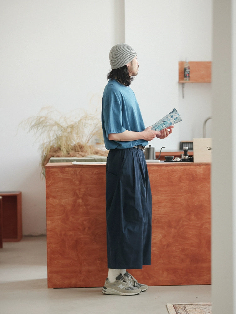 NOEARS Loose and Thin Straight Retro Eight-point Pants