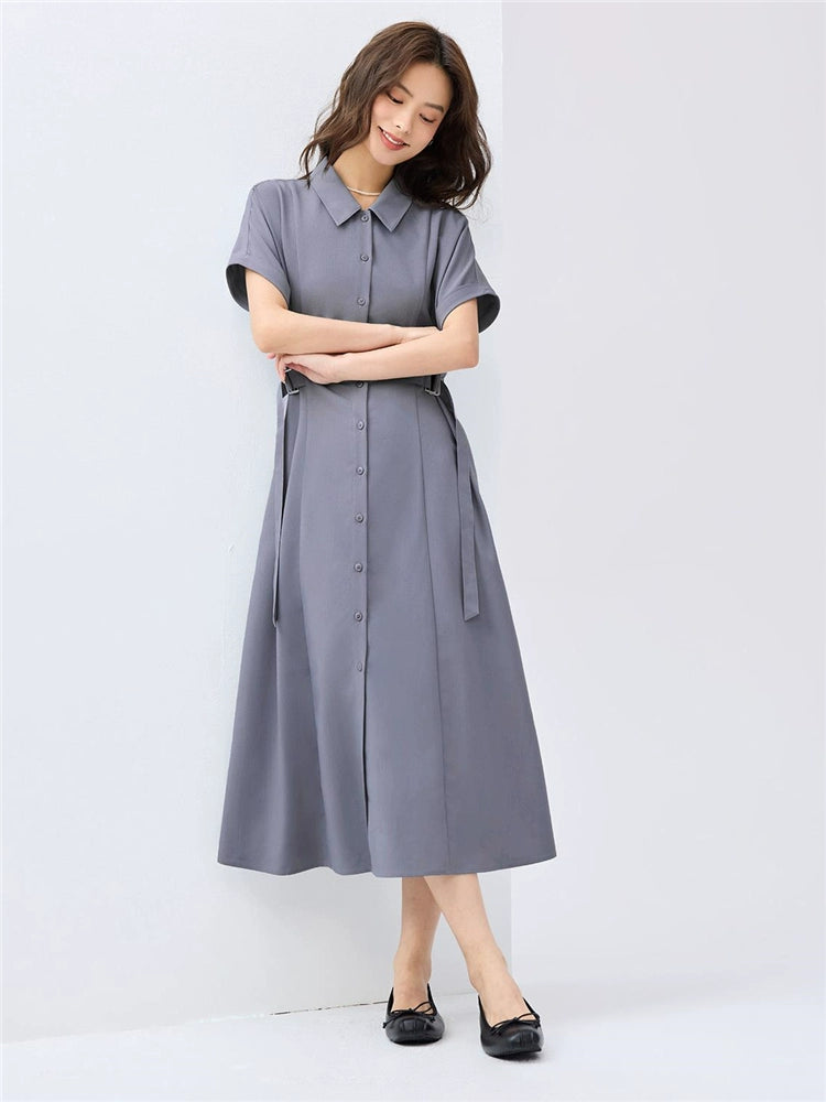 Giordano Fashion Waist Shoulder Shirt Dress