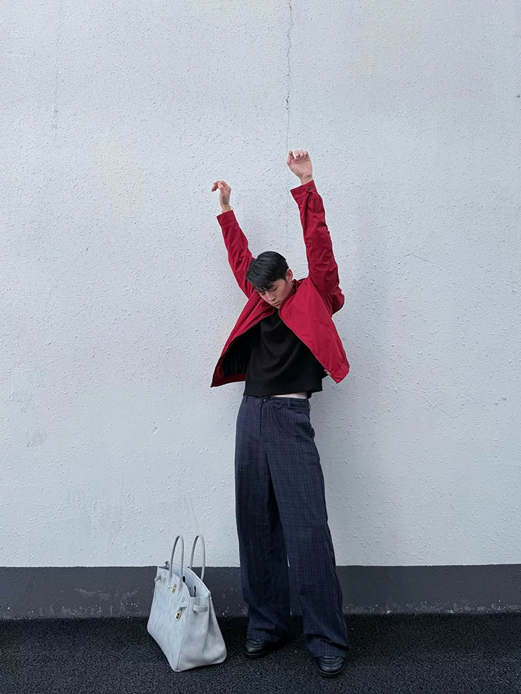 ZOZOFOREST Lazy Plaid Versatile Casual Pants