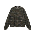 Inflation Camouflage Casual Versatile Crew Neck Long Sleeve