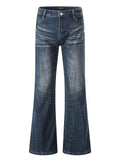 11KN Retro Straight Three-dimensional Slim-fitting Jeans