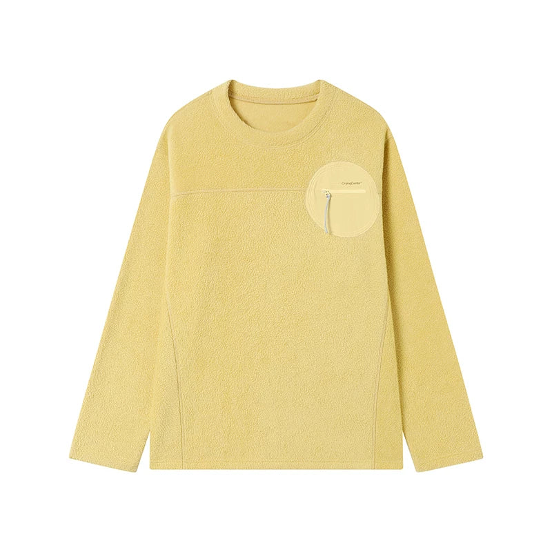 CryingCenter Small Disc Fleece Loose Pullover Sweater