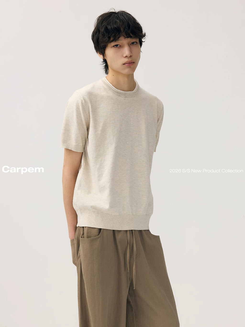 CARPEM Crimped Casual Knitted Tee