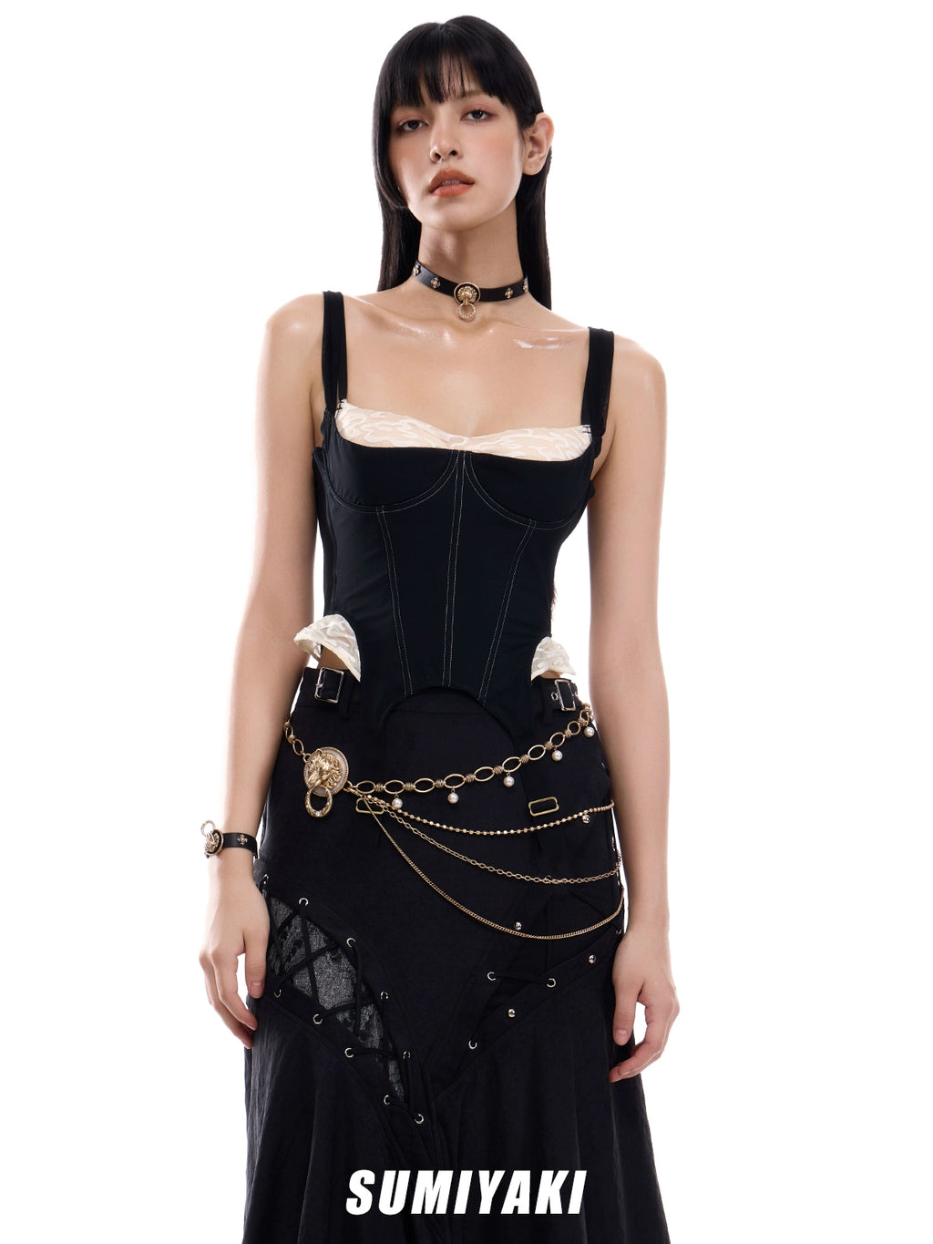 SUMIYAKI Vintage Metal Lion Head Belt Waist Chain