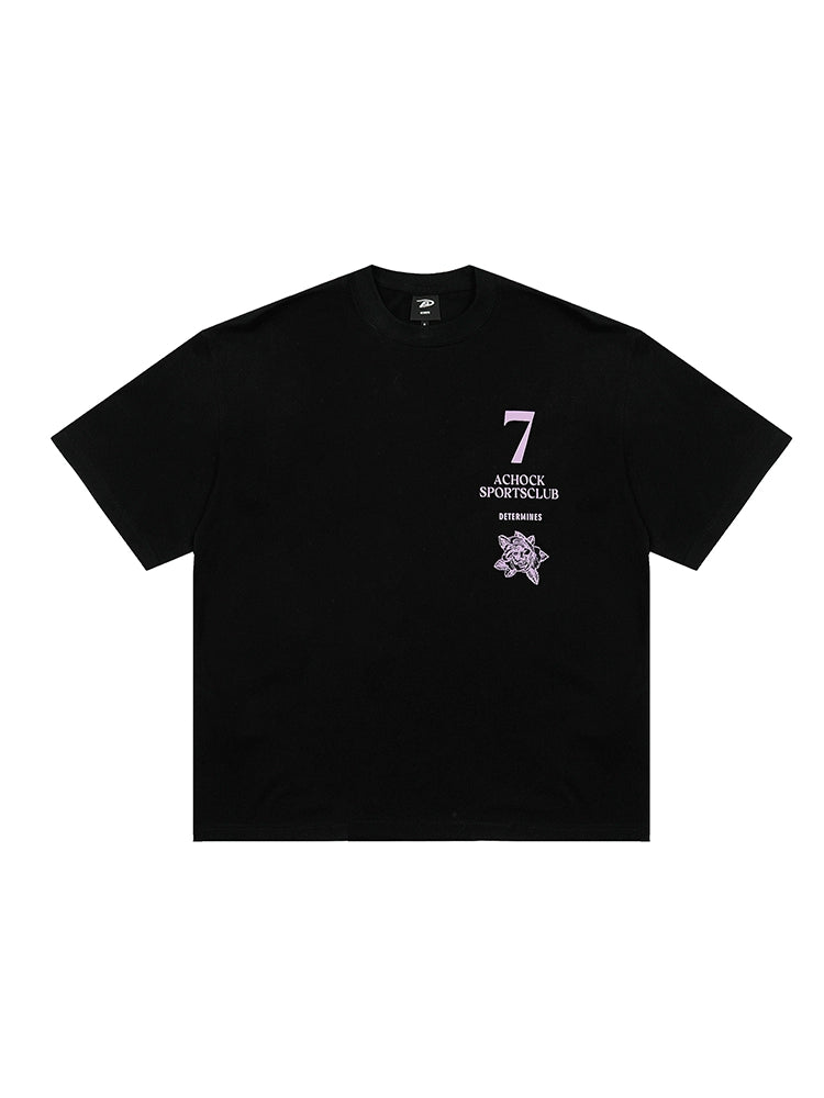 Achock High Street Niche Crew Neck Loose Casual Tee