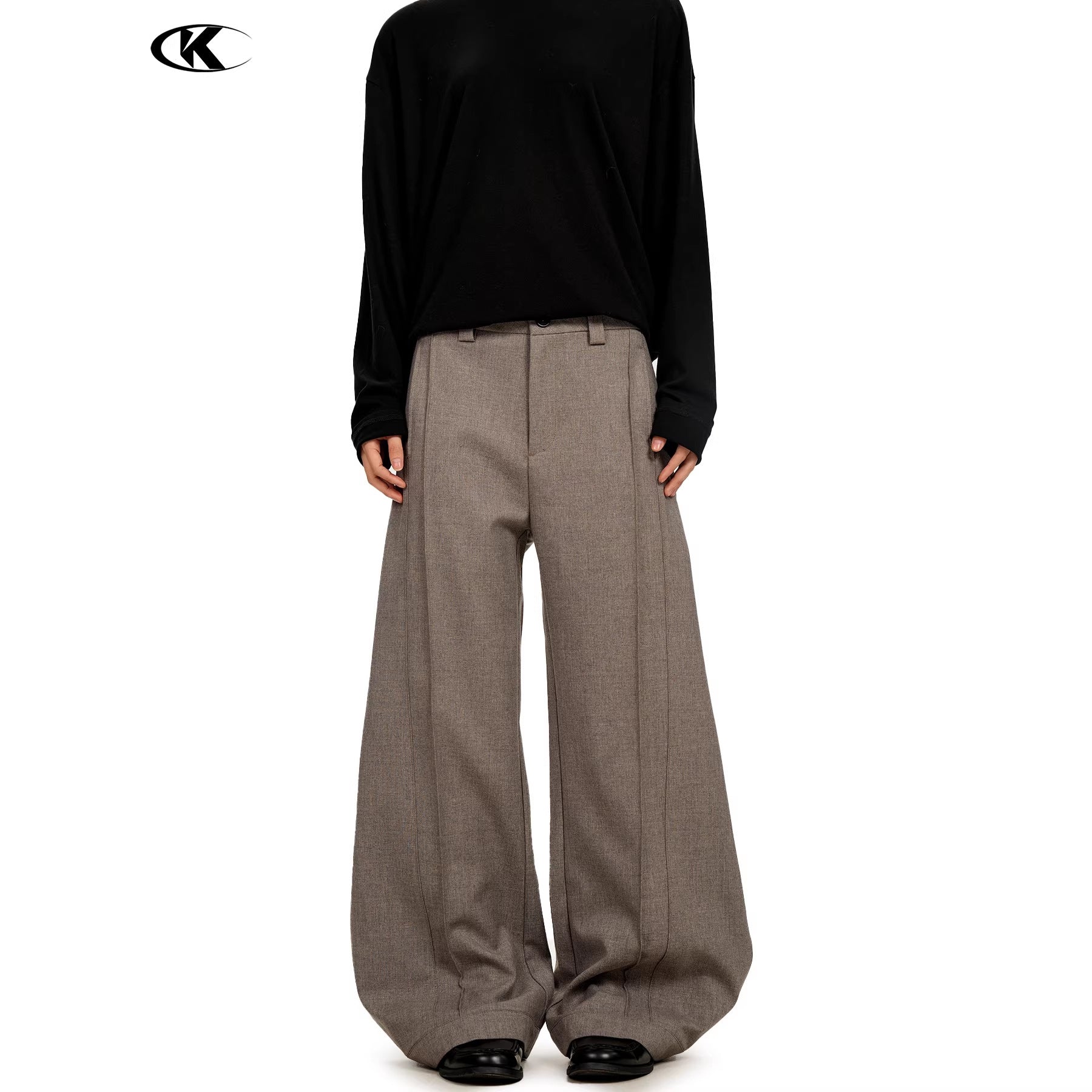 11KN retro wide-leg casual pants