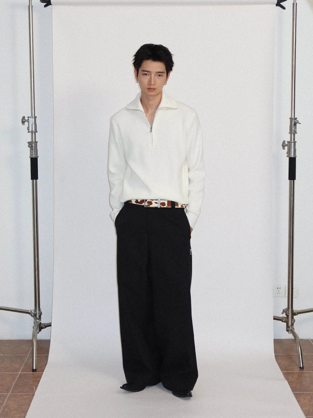 FUNKYFUN High Waist Straight Casual Trousers