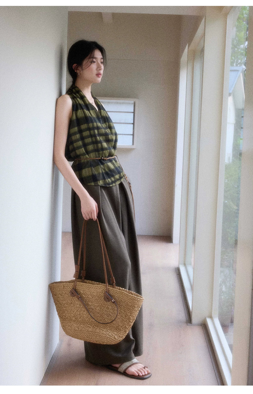 TYANG Temperament Plaid Sleeveless Vest