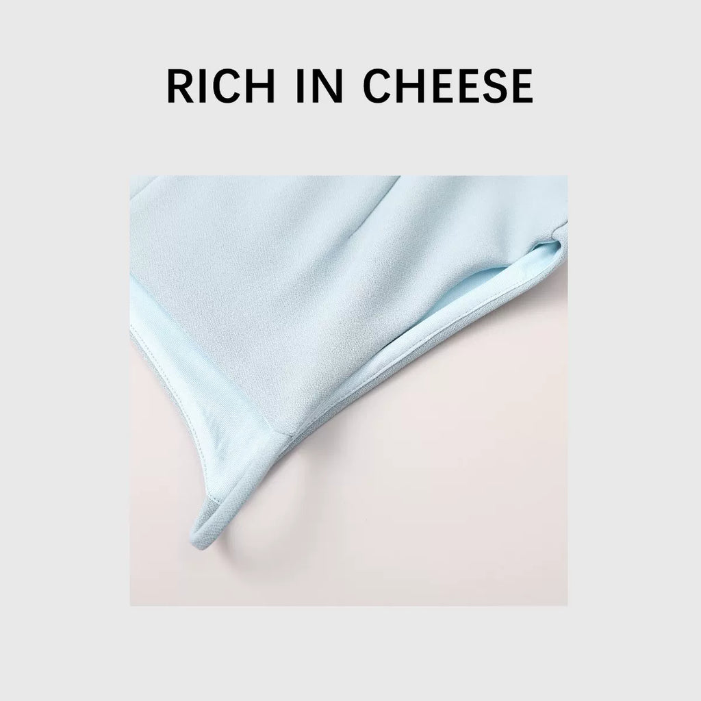 RICH IN CHEESE Temperament Pleated Slim-fit Knitted Dress