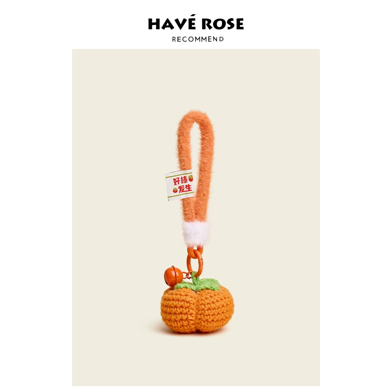 HAVEROSE Rex Rabbit Hair Persimmon Pendant