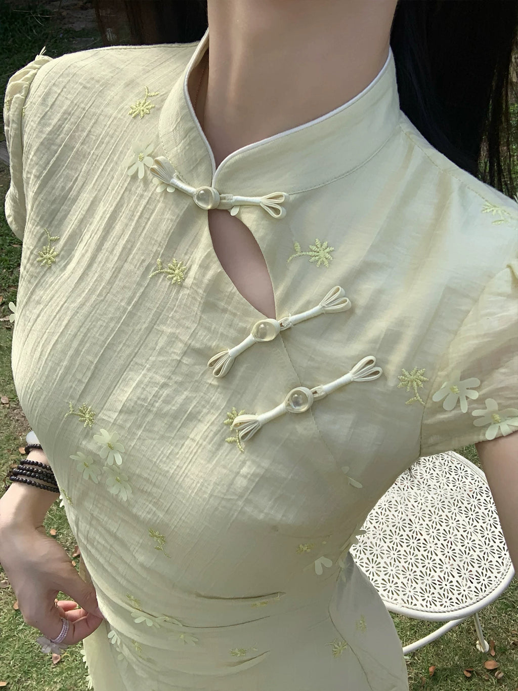 ZIHE Floral Pendulum Short-sleeved Dress