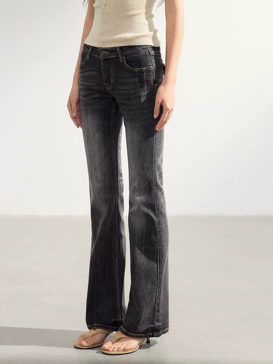 WITHMIN Low-rise Slim-fit Straight Jeans