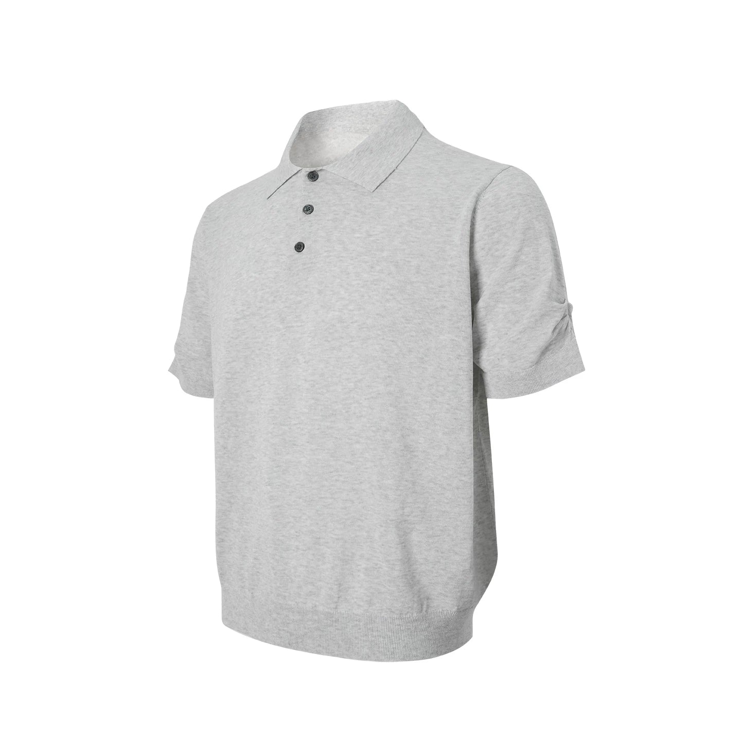 Borrowed Project Pleated Knitted Rough Sleeve Micro Loose Tee