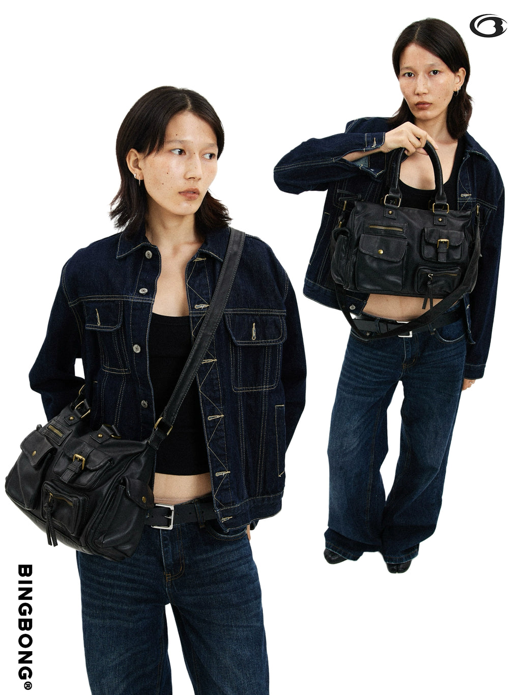 BINGBONG Retro Commuter Large Capacity Shoulder Messenger Bag