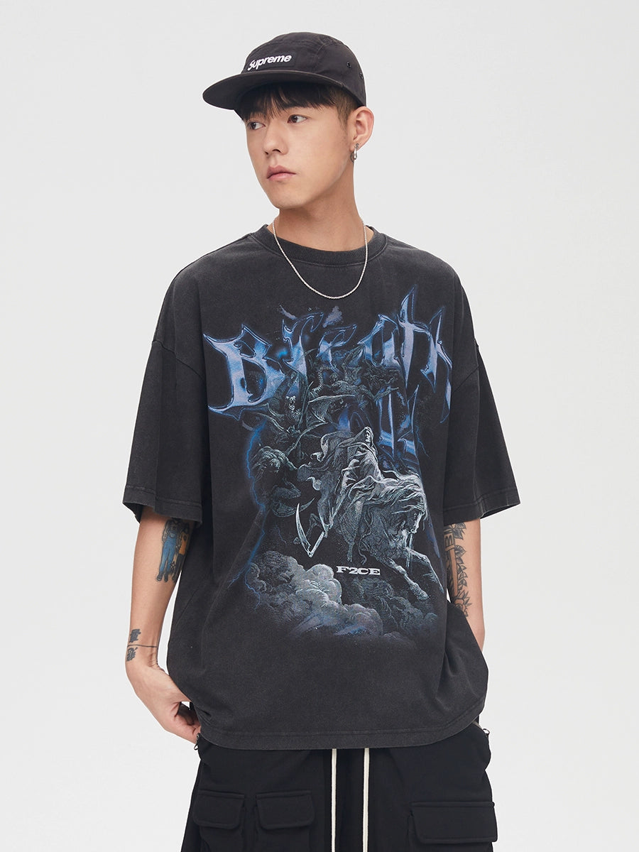 F2CE Old Retro Printing Casual Tee