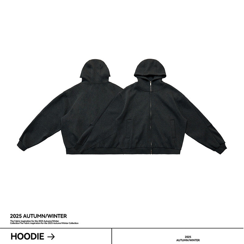 UNF Loose Hooded Fleece Thermal Turtleneck Jacket