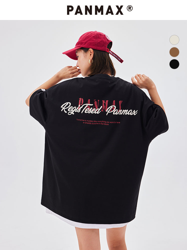 PANMAX Casual Loose Personality Letter Tee