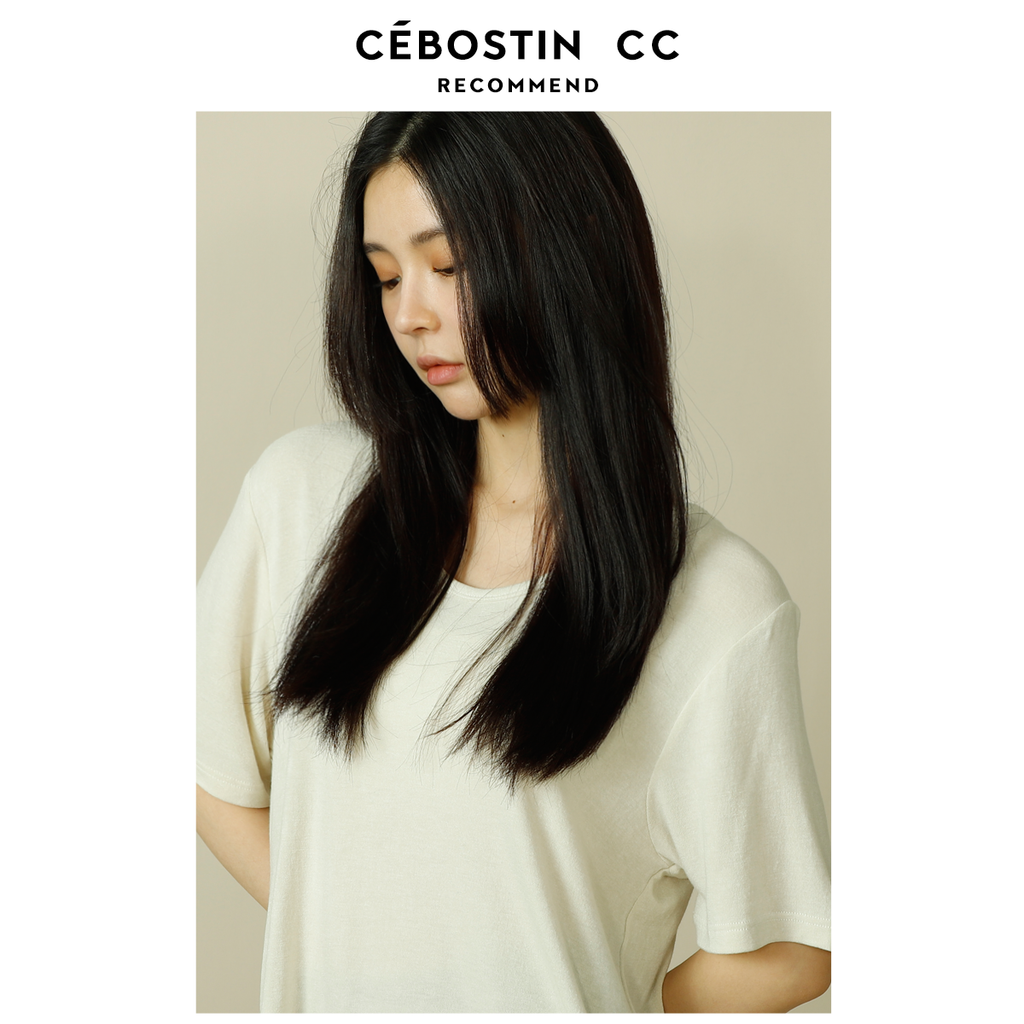 Cebostin Lazy Wind Round Neck Loose Casual Versatile Tee