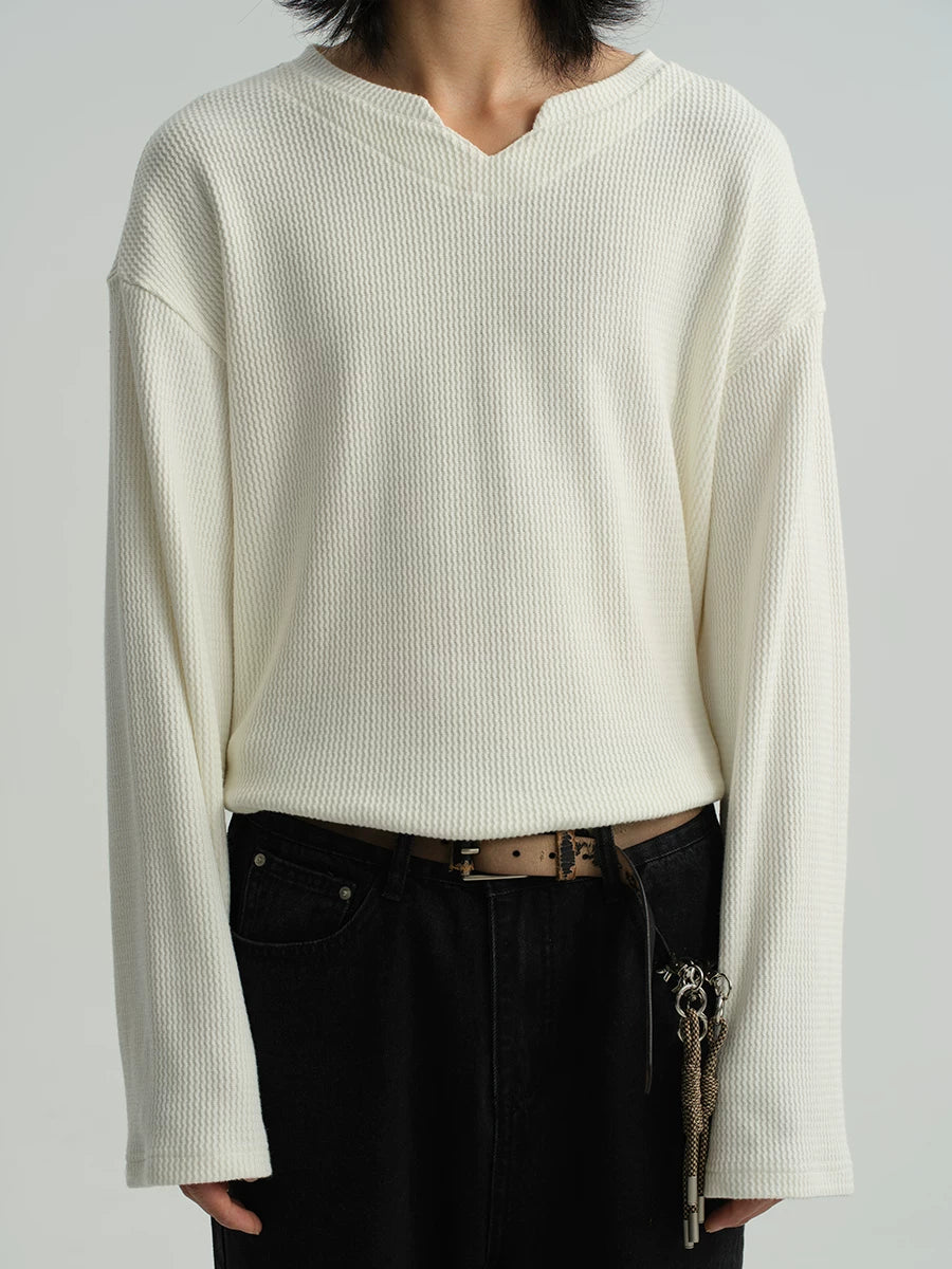 JCAESAR Snake Bone V-neck Versatile Sweater