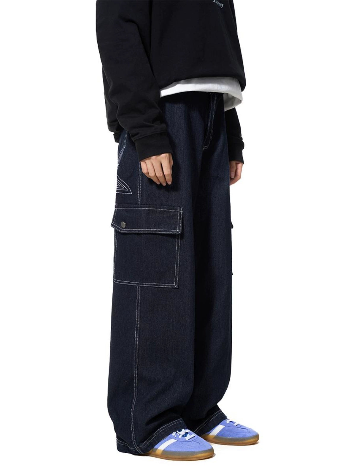 BTSG X Peoede STAR bright-line pocket tooling jeans