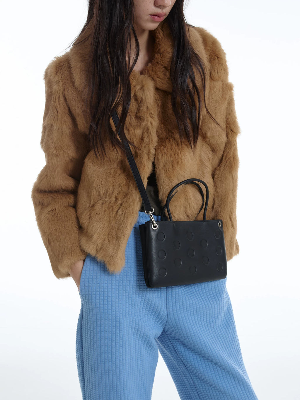 DirtySix Polka Dot Cowhide Square Bag