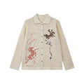 PHYS Year of The Horse Floral Jacquard Lapel Cardigan