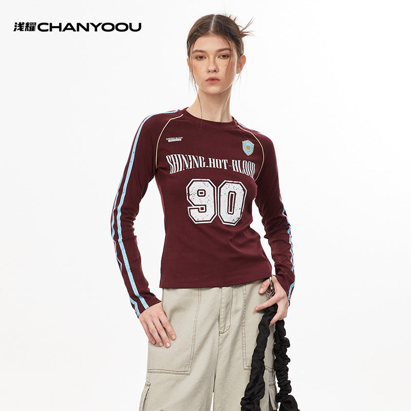 CHANYOOU Retro Three-bar Front Shoulder Short Long Sleeve