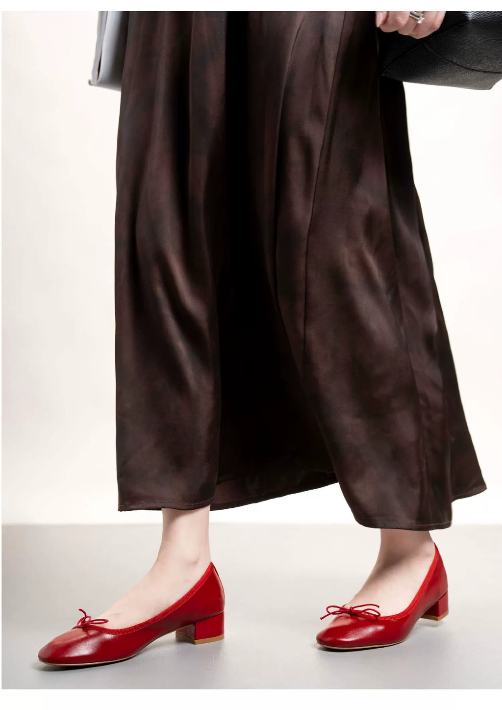 L'aise Bow Mid-heel Shoes