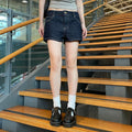 MMBBT Polka Dot Embroidered Denim Shorts