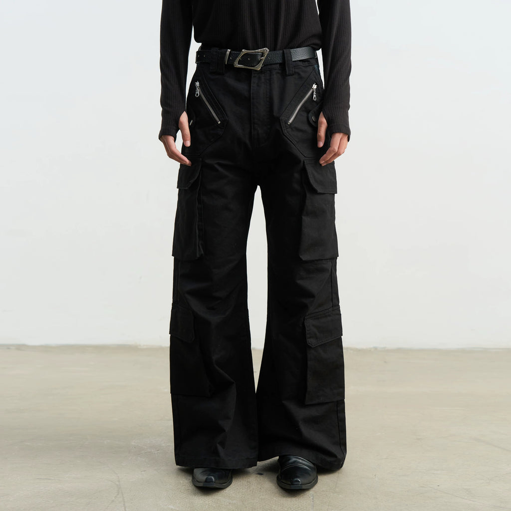 SOUTHFISH Loose Straight and High Casual Trousers