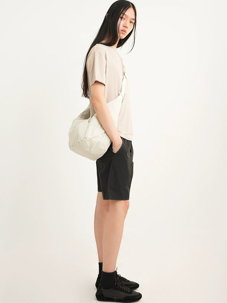 NO LOGO Oblique Span Bag Shoulder Bag Multi-pocket Commute