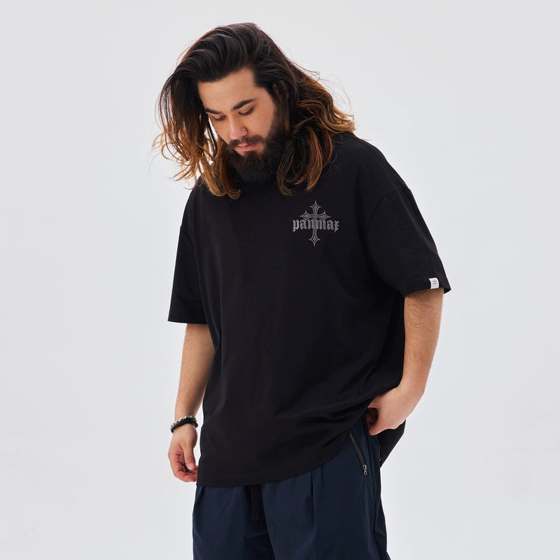 PANMAX Crew Neck Trendy Versatile Embroidery Tee