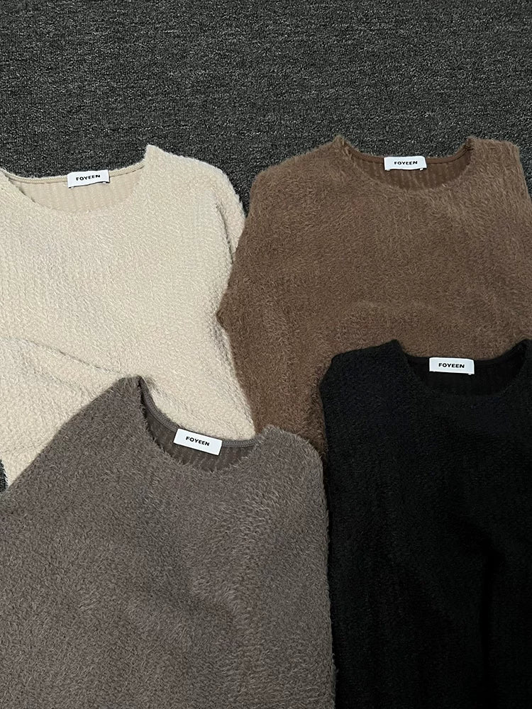 FOYEEN Autumn Plush Multi-Color Cleanfit Casual Long Sleeve