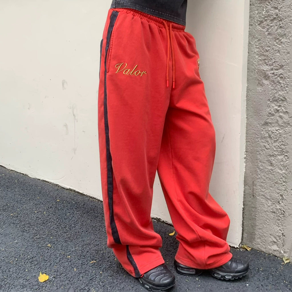 MMBBT Stitching Embroidered Casual Sweatpants