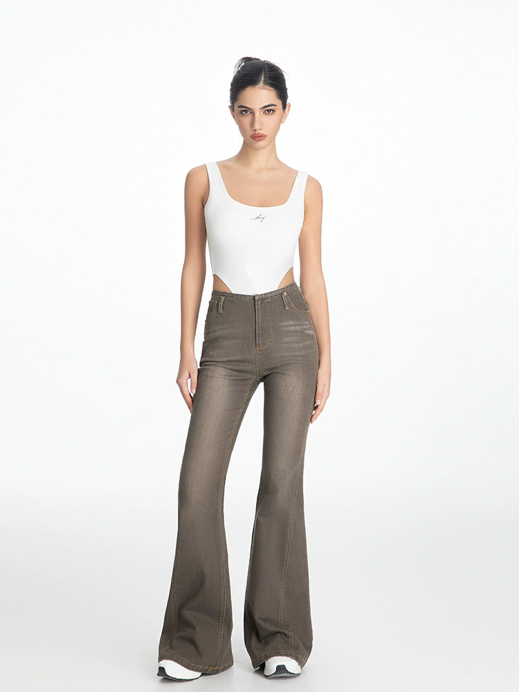 ABMY American Retro Micro-pull Jeans