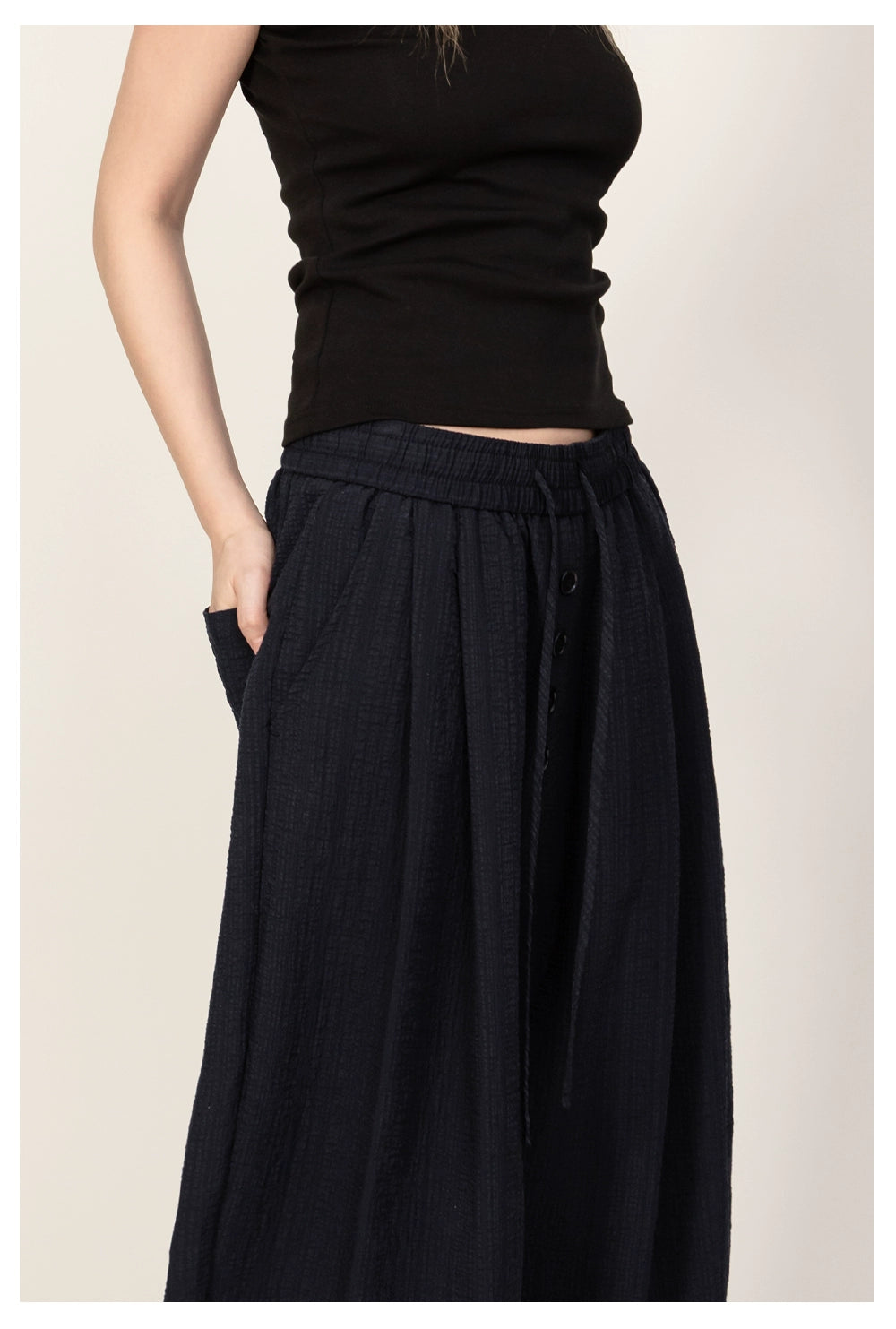 RHOMEHOUS Casual Lazy Wide Leg Pants