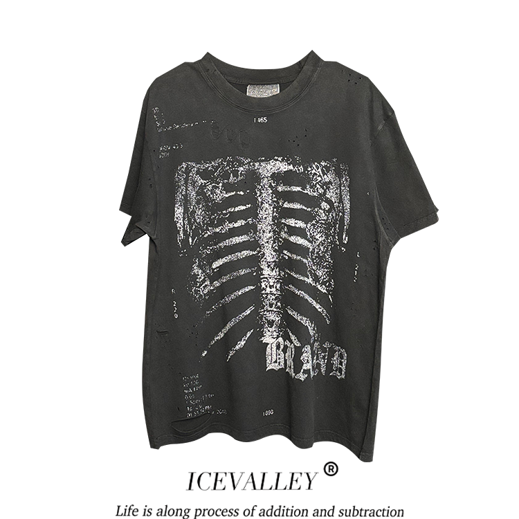 Wang Youbing Studio! BRAND SKELETON 260g 100% Cotton Tee