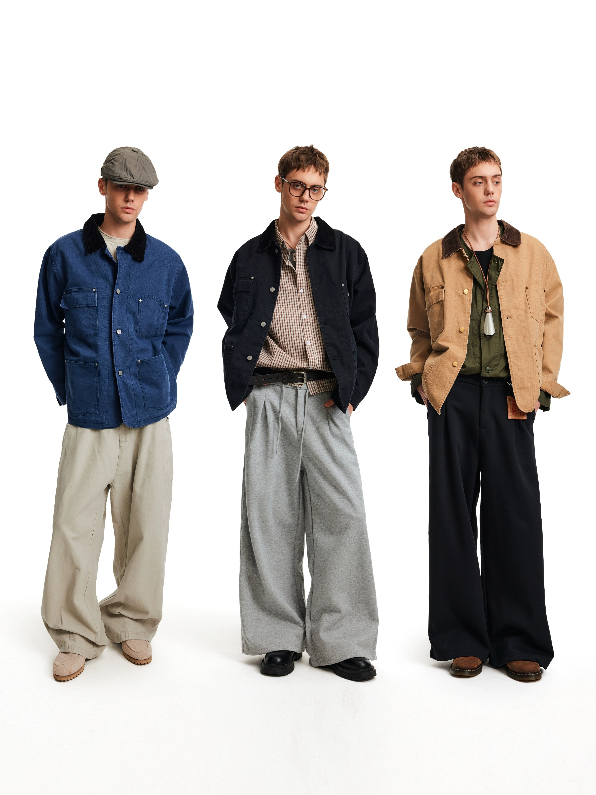 MADWITCH Vintage Spliced Commuter Casual Tooling Jacket