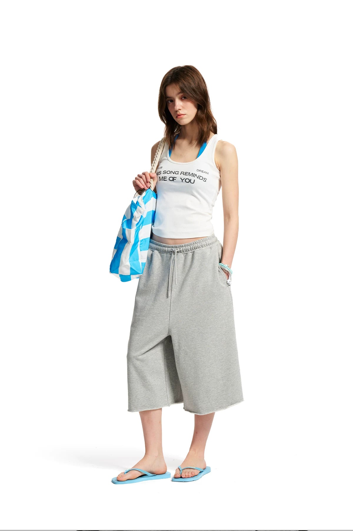 Loopsoon Minimalist Drawstring Seven-point Versatile Shorts