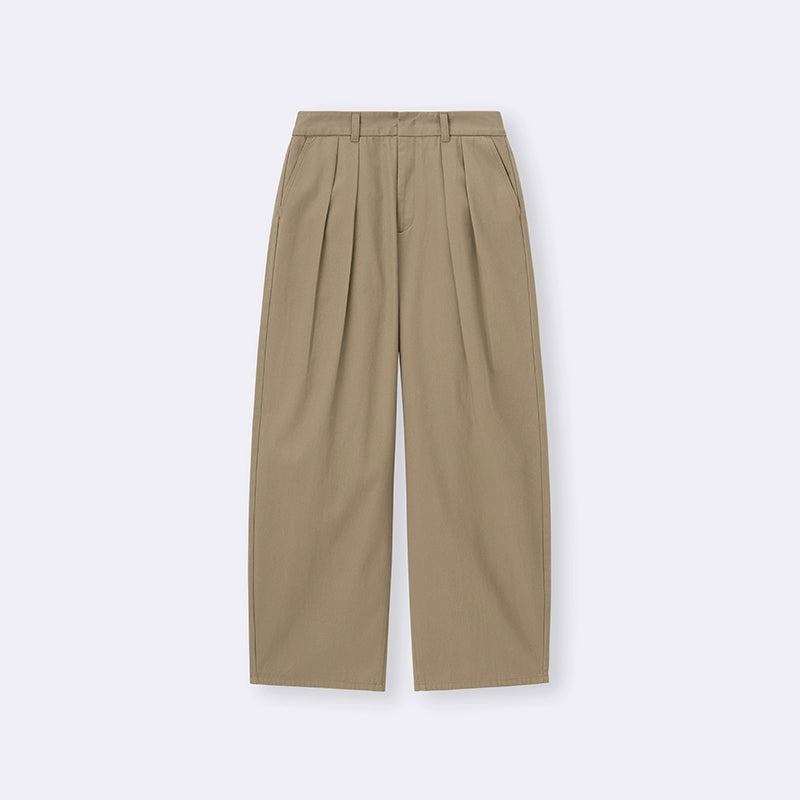 GU Barrel Pleated Pants Loose Scimitar Pants