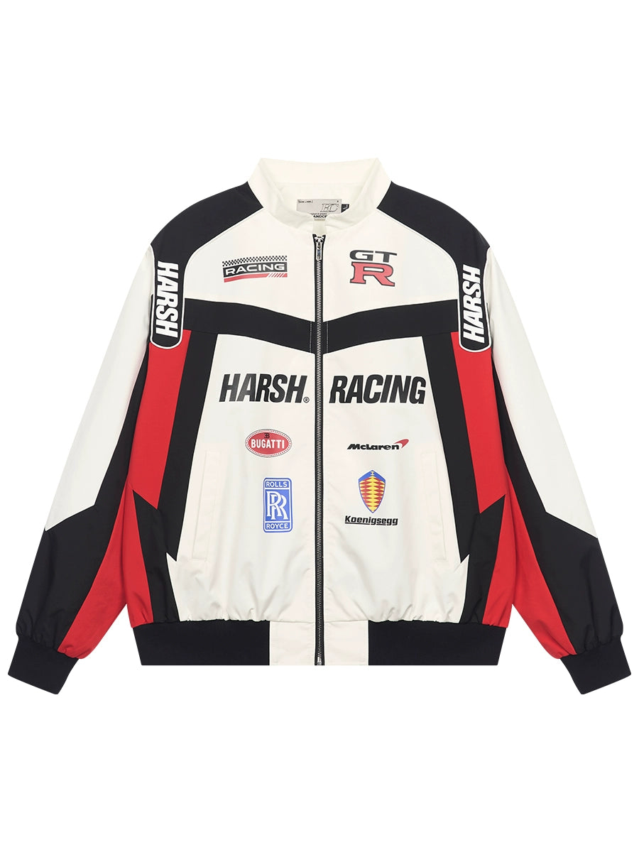 Harshandcruel Stitching Racing Jacket