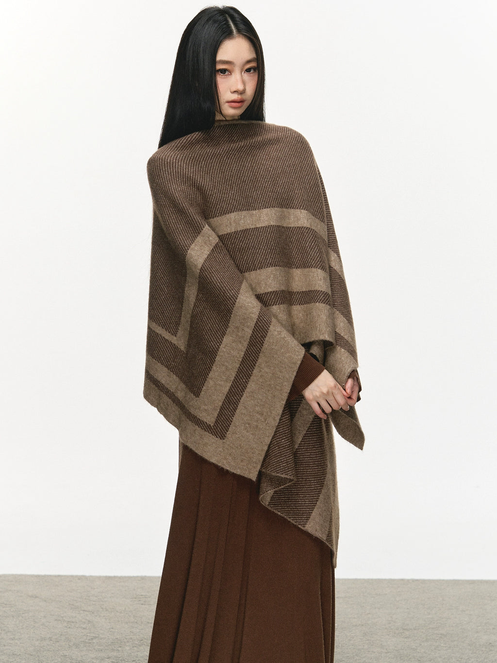 Anna Aneae Soft Waxy Striped Loose-knit Cardigan Jacket