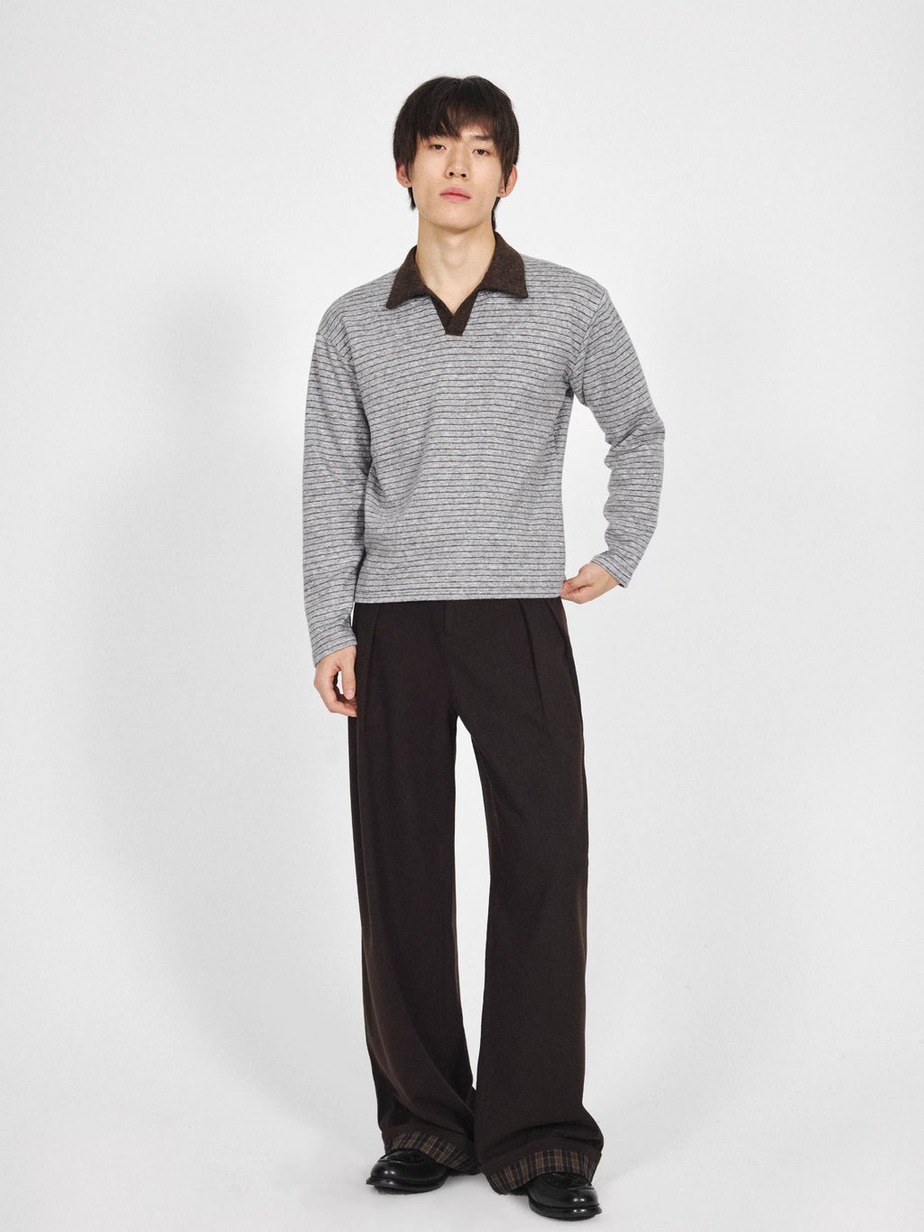Stay The Night Striped Contrast Knitted Long Sleeves