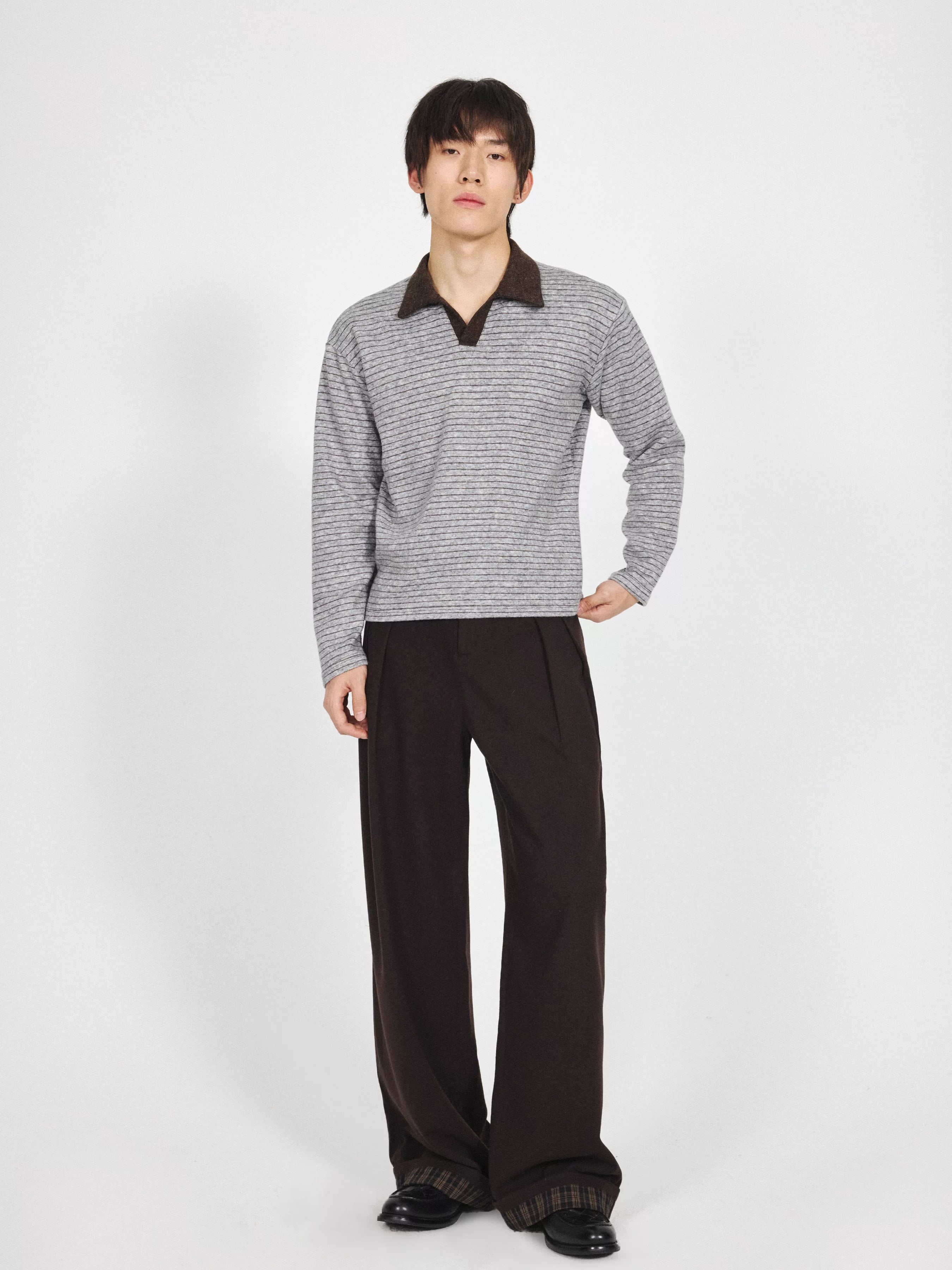 Stay The Night Striped Contrast Knitted Long Sleeves